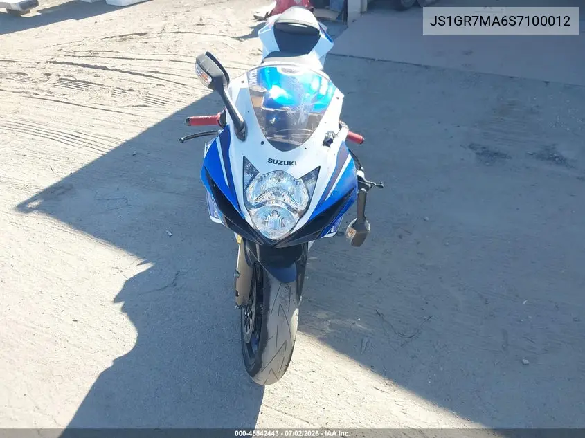 2025 Suzuki Gsx-R750 VIN: JS1GR7MA6S7100012 Lot: 45542443