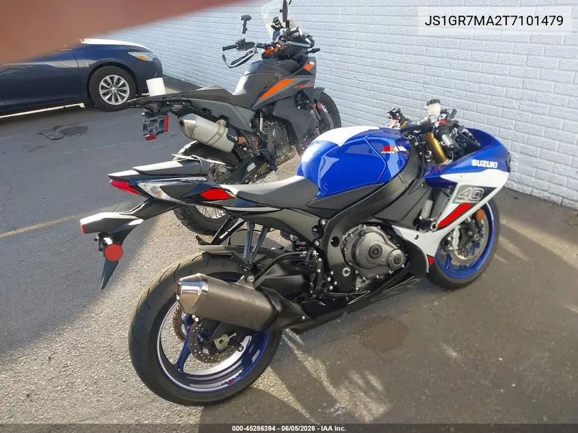 2026 Suzuki Gsx-R750 VIN: JS1GR7MA2T7101479 Lot: 45286394