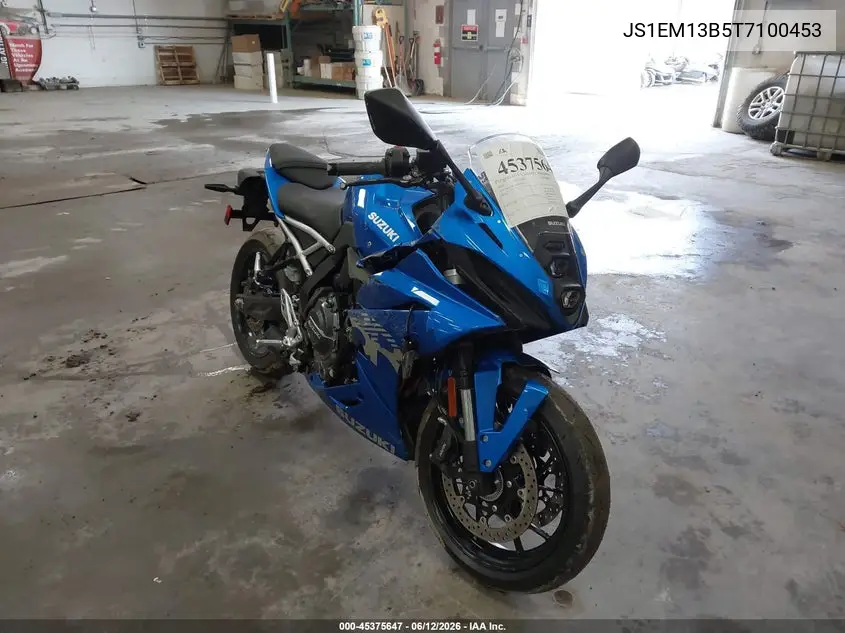 2026 Suzuki Gsx800 F VIN: JS1EM13B5T7100453 Lot: 45375647