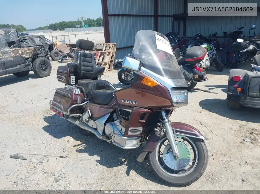 1986 Suzuki Gv1400 Gd VIN: JS1VX71A5G2104509 Lot: 45332191