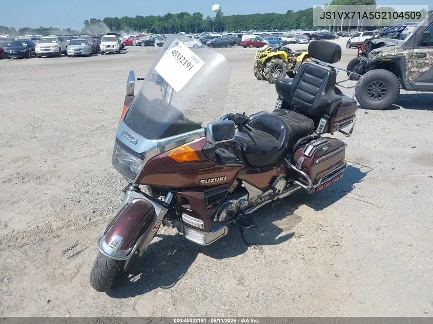 1986 Suzuki Gv1400 Gd VIN: JS1VX71A5G2104509 Lot: 45332191