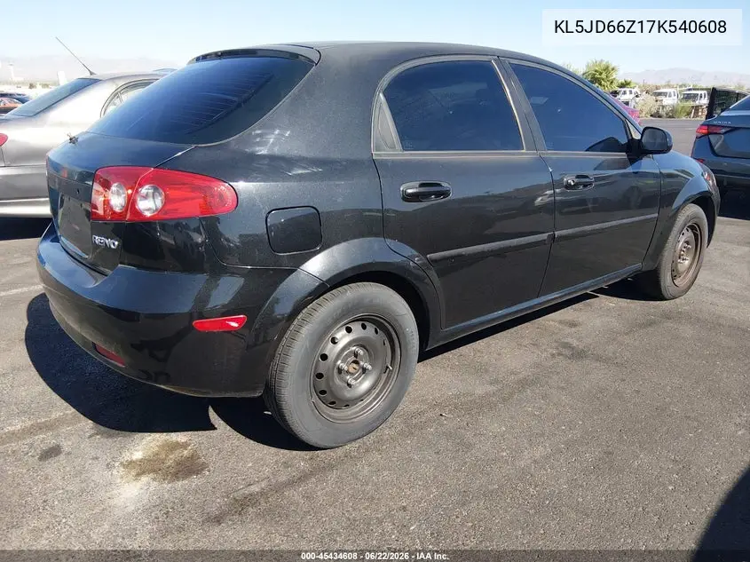 2007 Suzuki Reno Abs VIN: KL5JD66Z17K540608 Lot: 45434608