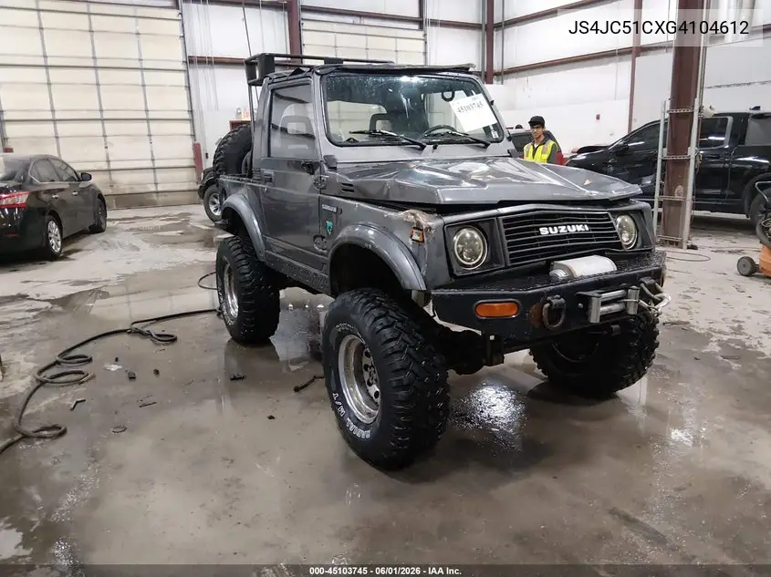 1986 Suzuki Samurai VIN: JS4JC51CXG4104612 Lot: 45103745