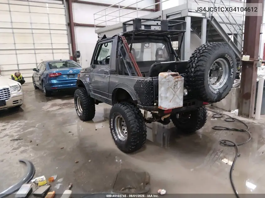 1986 Suzuki Samurai VIN: JS4JC51CXG4104612 Lot: 45103745
