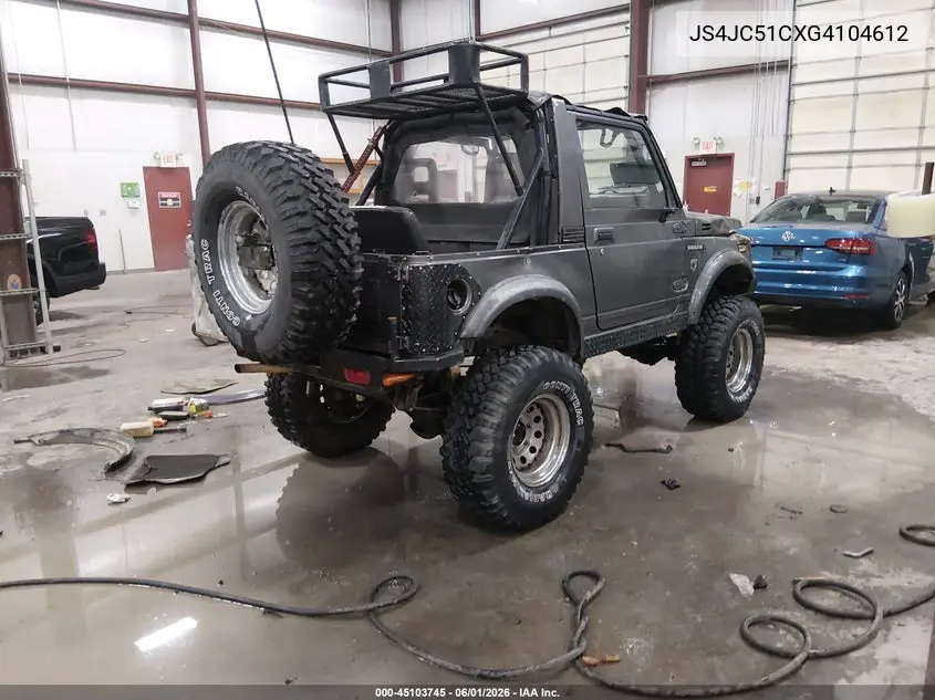 1986 Suzuki Samurai VIN: JS4JC51CXG4104612 Lot: 45103745
