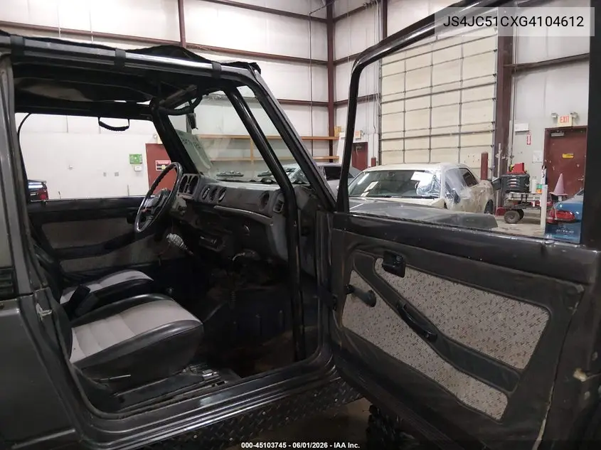 1986 Suzuki Samurai VIN: JS4JC51CXG4104612 Lot: 45103745