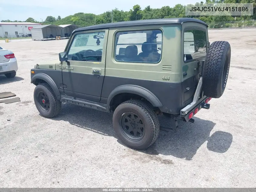 1988 Suzuki Samurai VIN: JS4JC51V6J4151886 Lot: 45205760