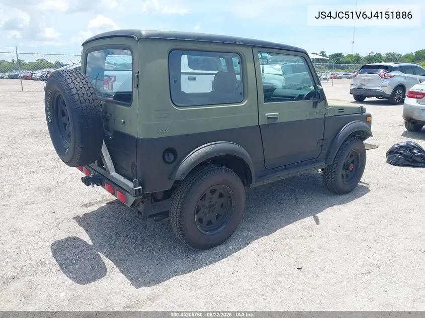 1988 Suzuki Samurai VIN: JS4JC51V6J4151886 Lot: 45205760