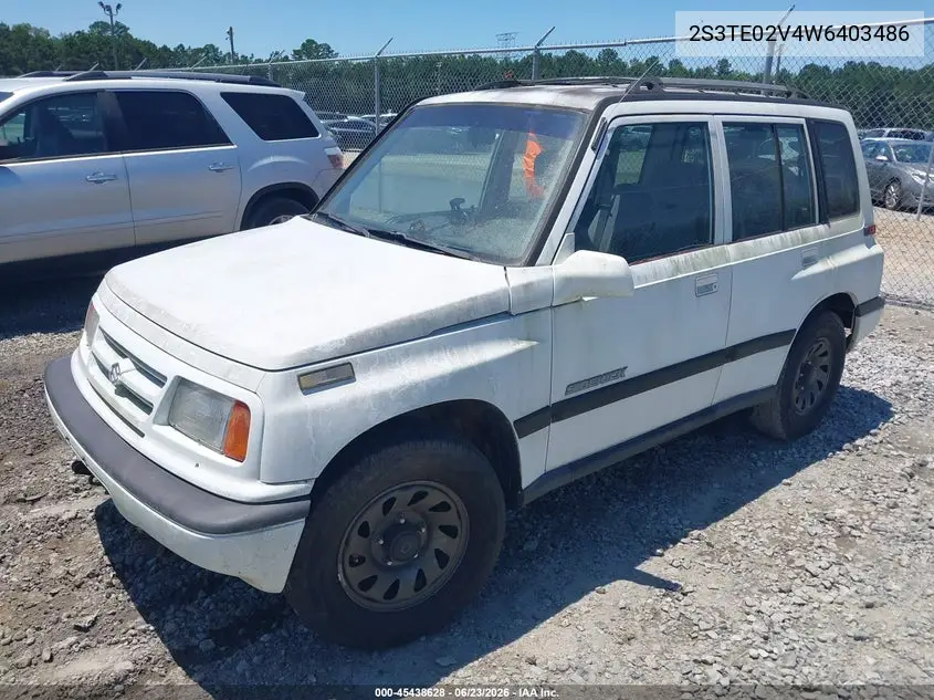 1998 Suzuki Sidekick Js/Js Sport VIN: 2S3TE02V4W6403486 Lot: 45438628