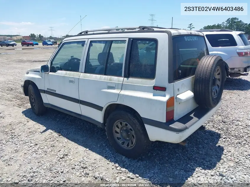 1998 Suzuki Sidekick Js/Js Sport VIN: 2S3TE02V4W6403486 Lot: 45438628