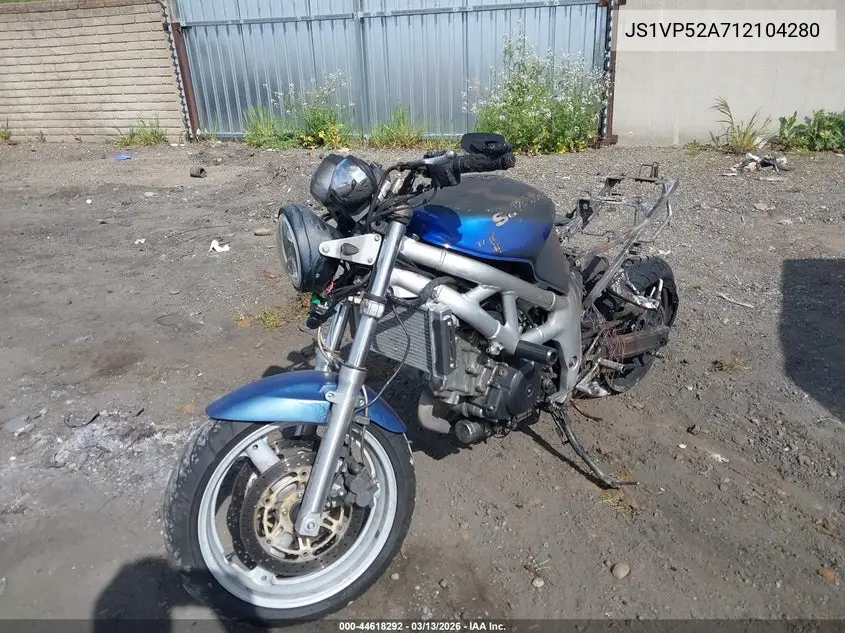 2001 Suzuki Sv650 S VIN: JS1VP52A712104280 Lot: 44618292