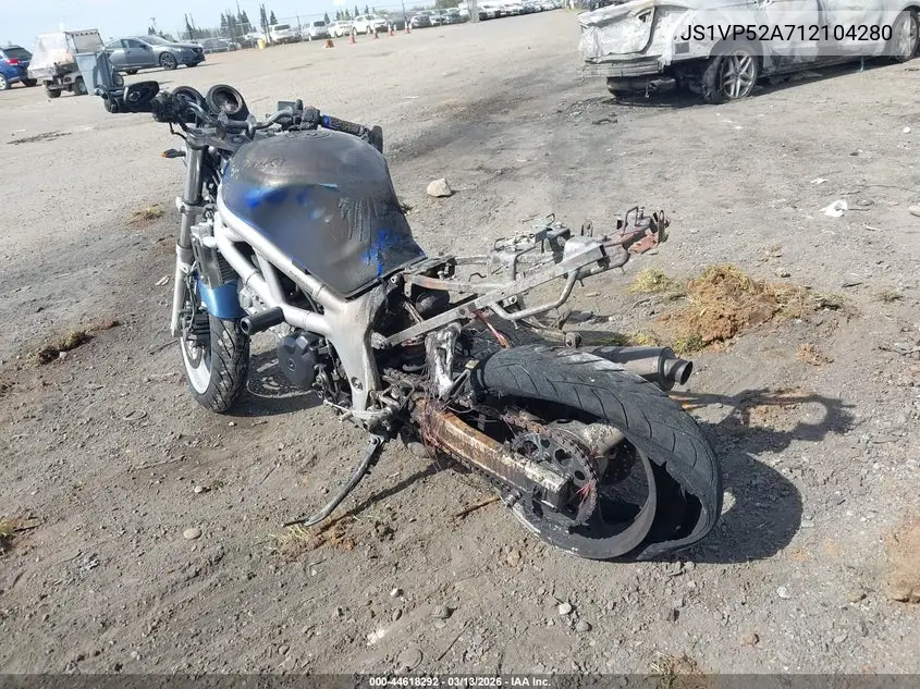 2001 Suzuki Sv650 S VIN: JS1VP52A712104280 Lot: 44618292