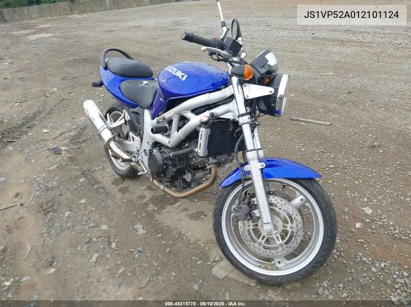 2001 Suzuki Sv650 S VIN: JS1VP52A012101124 Lot: 45315778