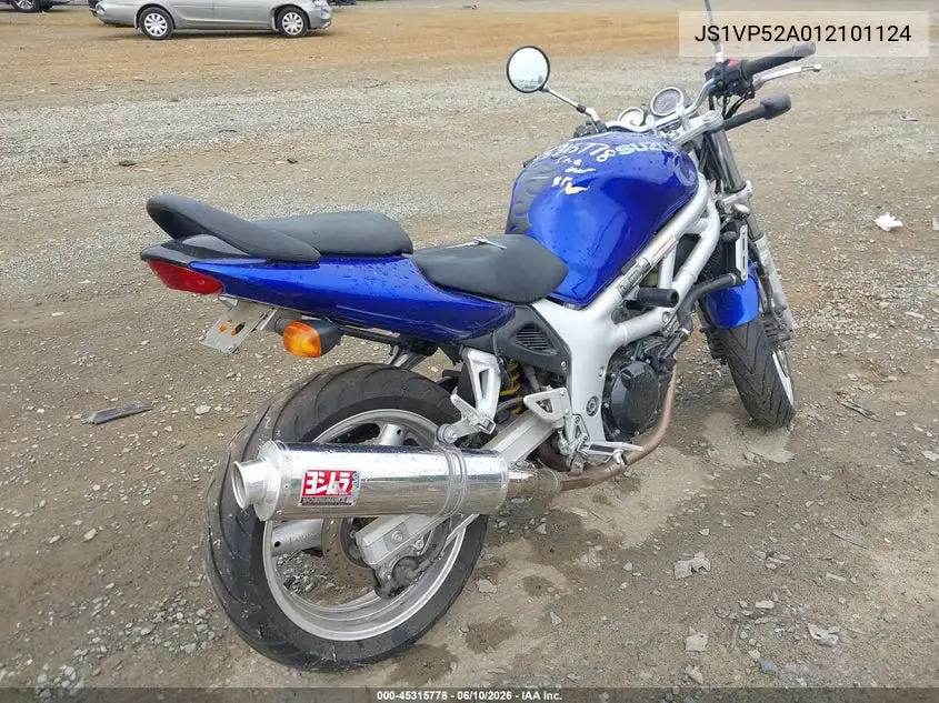 2001 Suzuki Sv650 S VIN: JS1VP52A012101124 Lot: 45315778