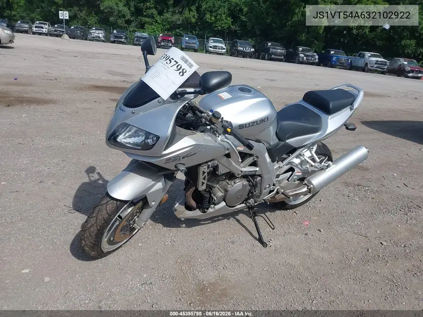 2003 Suzuki Sv1000 Sk3 VIN: JS1VT54A632102922 Lot: 45395798