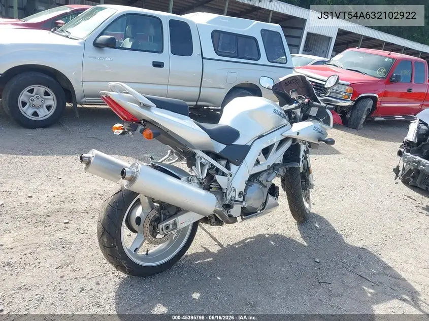 2003 Suzuki Sv1000 Sk3 VIN: JS1VT54A632102922 Lot: 45395798