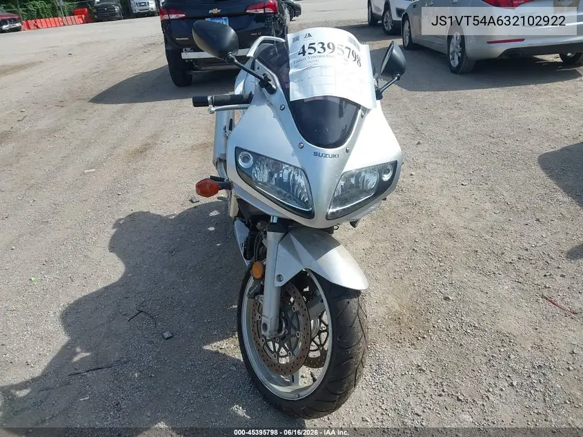 2003 Suzuki Sv1000 Sk3 VIN: JS1VT54A632102922 Lot: 45395798