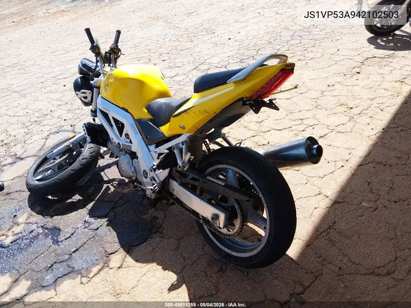 2004 Suzuki Sv650 VIN: JS1VP53A942102503 Lot: 45011259
