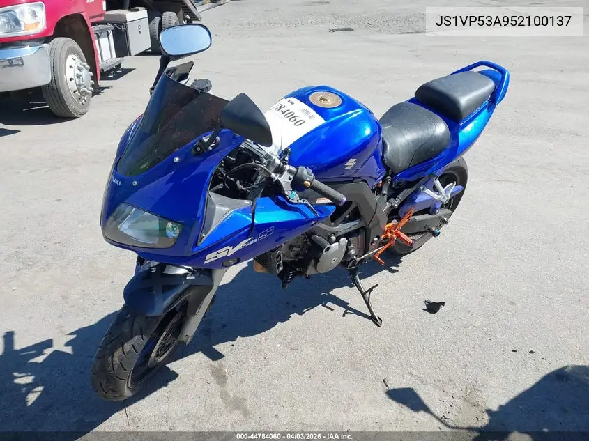 2005 Suzuki Sv650 VIN: JS1VP53A952100137 Lot: 44784060