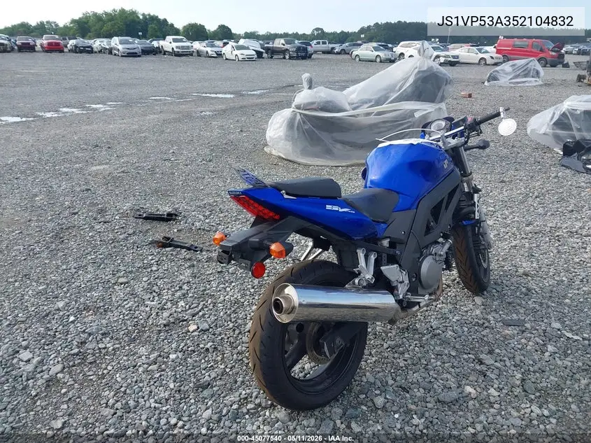 2005 Suzuki Sv650 VIN: JS1VP53A352104832 Lot: 45077540