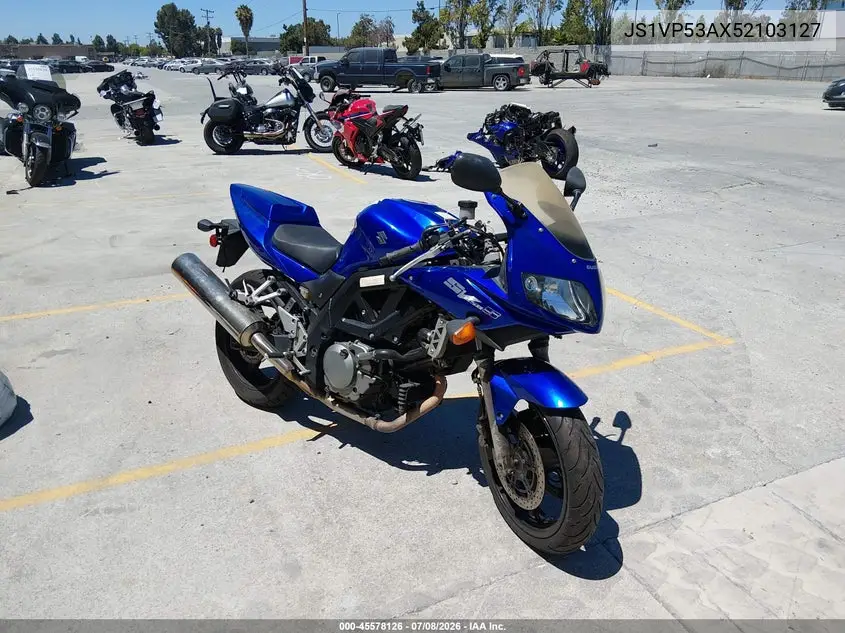 2005 Suzuki Sv650 VIN: JS1VP53AX52103127 Lot: 45578126