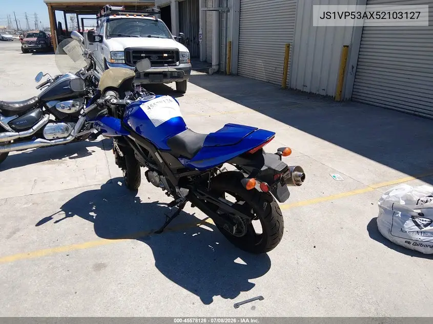 2005 Suzuki Sv650 VIN: JS1VP53AX52103127 Lot: 45578126