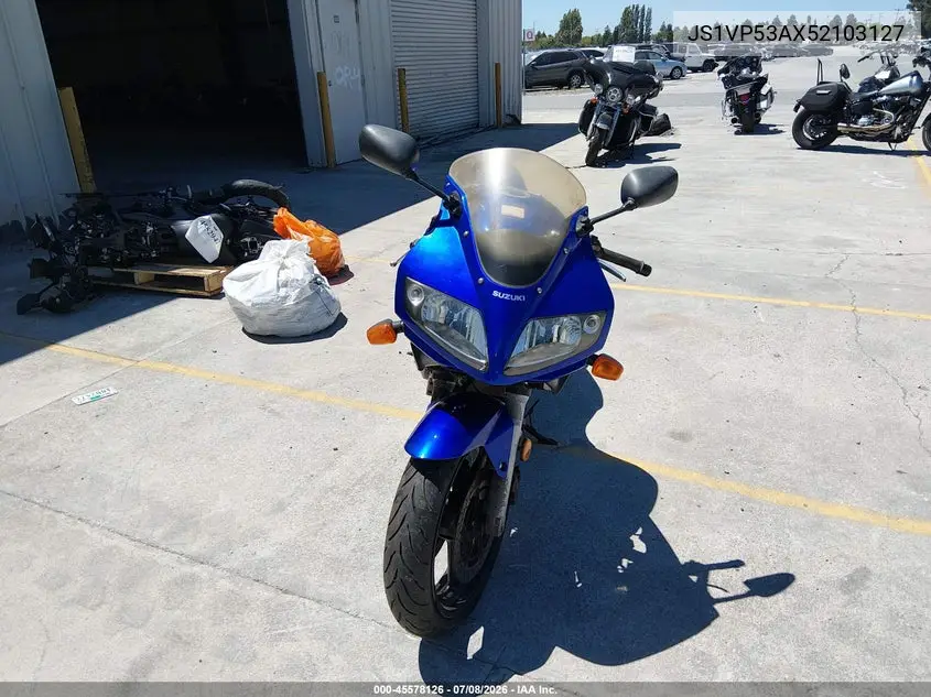 2005 Suzuki Sv650 VIN: JS1VP53AX52103127 Lot: 45578126