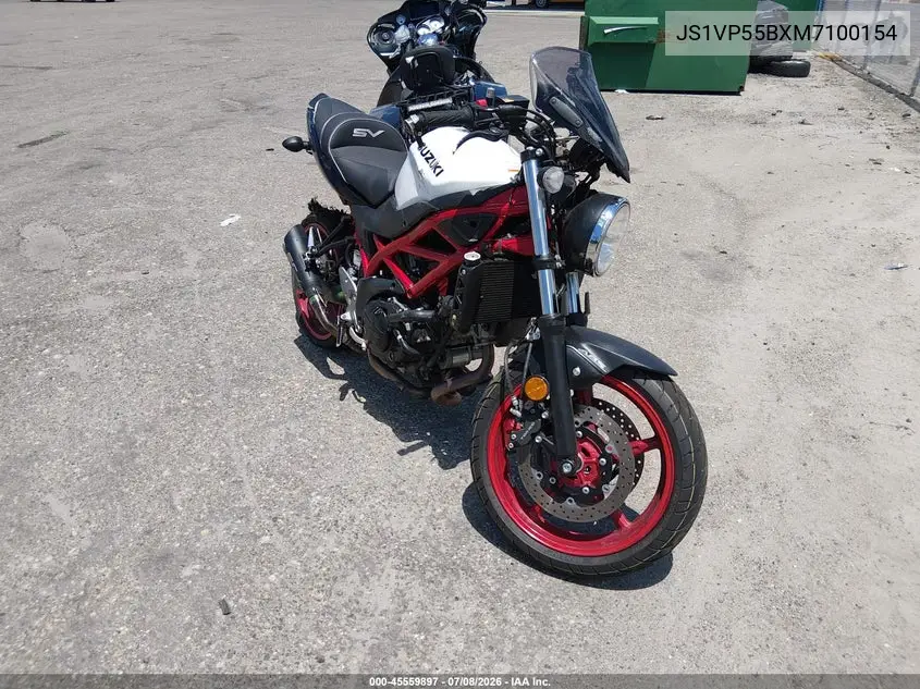 2021 Suzuki Sv650 A/X VIN: JS1VP55BXM7100154 Lot: 45559897
