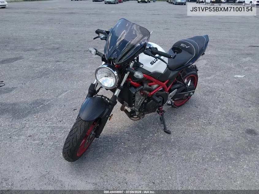 2021 Suzuki Sv650 A/X VIN: JS1VP55BXM7100154 Lot: 45559897