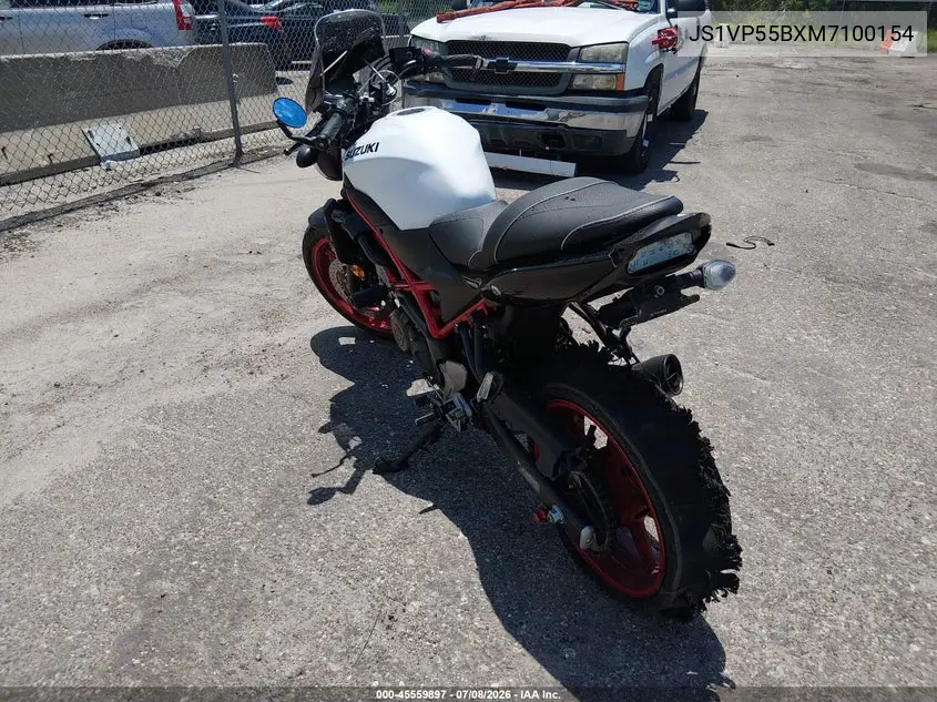 2021 Suzuki Sv650 A/X VIN: JS1VP55BXM7100154 Lot: 45559897