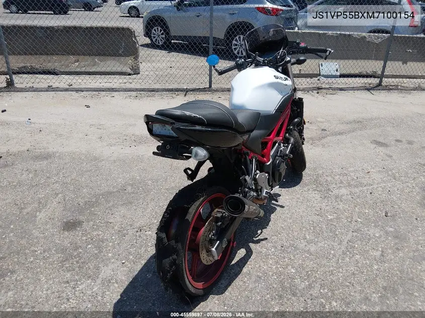 2021 Suzuki Sv650 A/X VIN: JS1VP55BXM7100154 Lot: 45559897