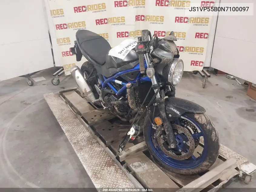 2022 Suzuki Sv650 A/X VIN: JS1VP55B0N7100097 Lot: 45350768