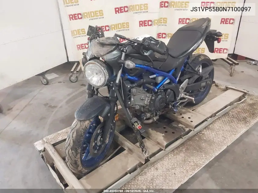 2022 Suzuki Sv650 A/X VIN: JS1VP55B0N7100097 Lot: 45350768