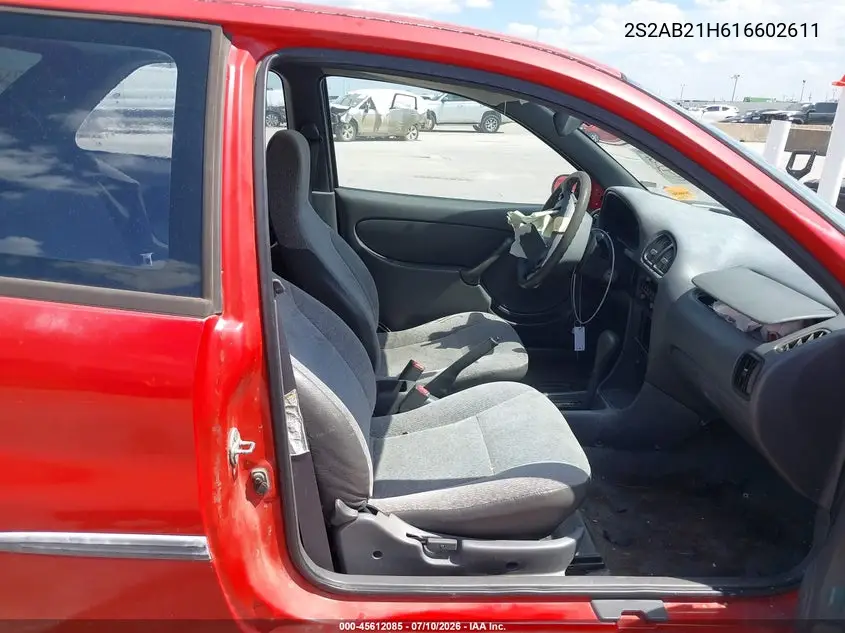 2001 Suzuki Swift Ga/Gl VIN: 2S2AB21H616602611 Lot: 45612085