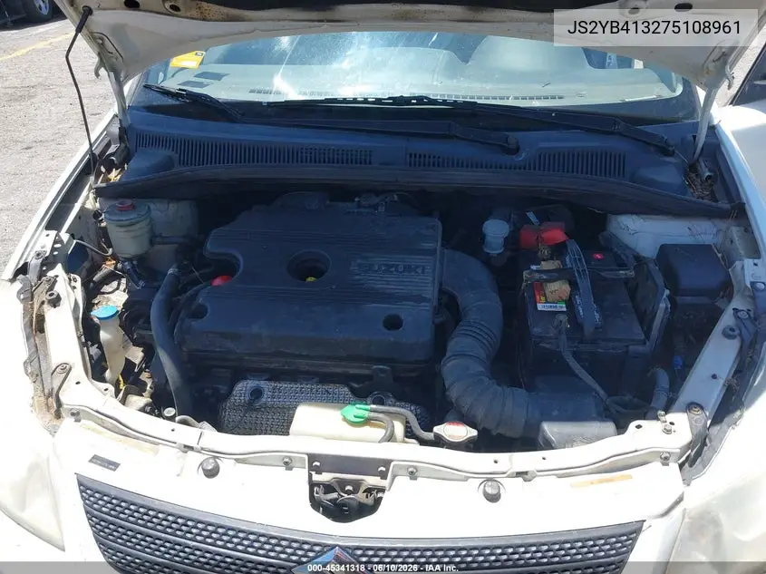 2007 Suzuki Sx4 Convenience Pkg/Rally Pkg VIN: JS2YB413275108961 Lot: 45341318