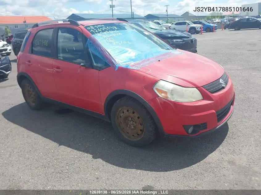 2008 Suzuki Sx4 Jlx VIN: JS2YB417885101646 Lot: 12639138x