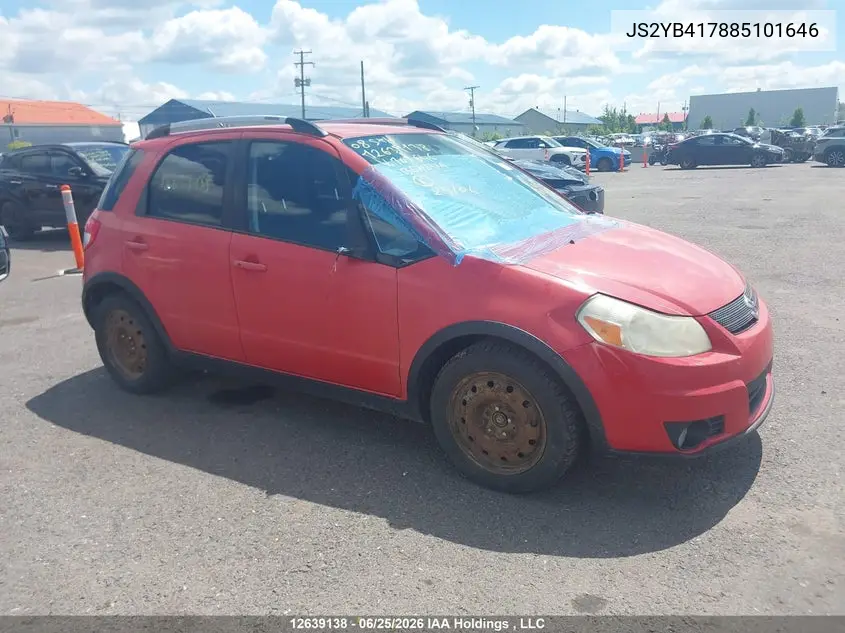 2008 Suzuki Sx4 Jlx VIN: JS2YB417885101646 Lot: 12639138x