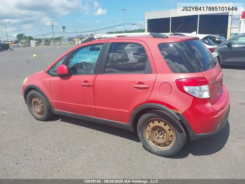 2008 Suzuki Sx4 Jlx VIN: JS2YB417885101646 Lot: 12639138x