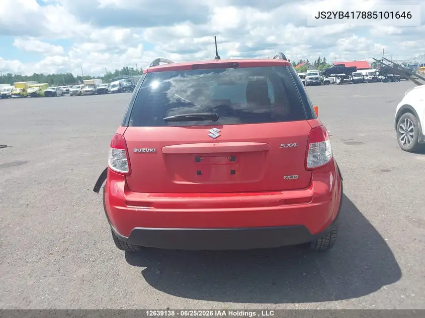 2008 Suzuki Sx4 Jlx VIN: JS2YB417885101646 Lot: 12639138x