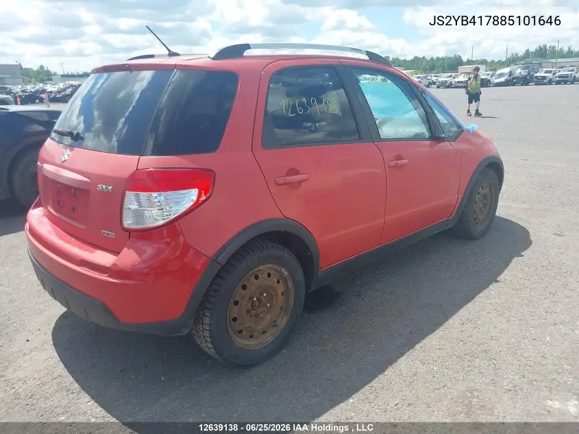 2008 Suzuki Sx4 Jlx VIN: JS2YB417885101646 Lot: 12639138x
