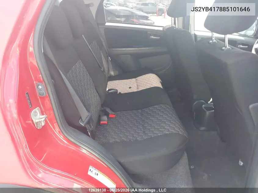 2008 Suzuki Sx4 Jlx VIN: JS2YB417885101646 Lot: 12639138x