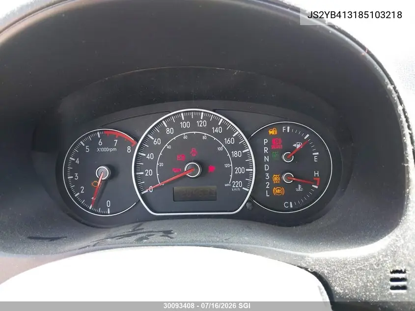 2008 Suzuki Sx4 Convenience VIN: JS2YB413185103218 Lot: 30093408