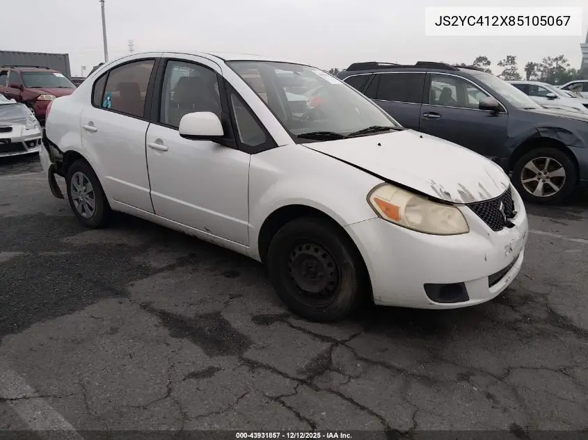 2008 Suzuki Sx4 VIN: JS2YC412X85105067 Lot: 43931857