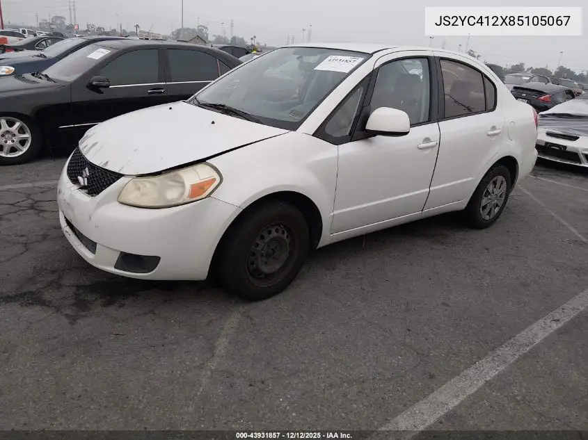 2008 Suzuki Sx4 VIN: JS2YC412X85105067 Lot: 43931857