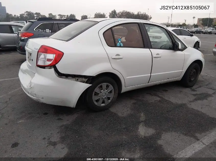 2008 Suzuki Sx4 VIN: JS2YC412X85105067 Lot: 43931857