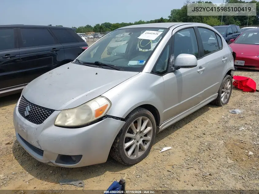 2008 Suzuki Sx4 Sport Convenience/Sport Road Trip Edition Touring 2 VIN: JS2YC415985100419 Lot: 45602028