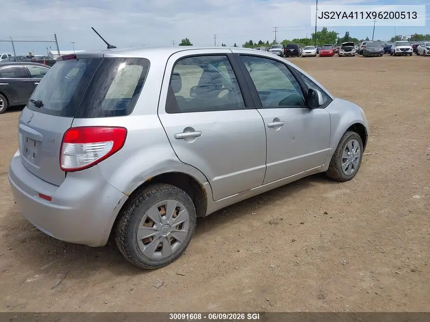 2009 Suzuki Sx4 VIN: JS2YA411X96200513 Lot: 30091608