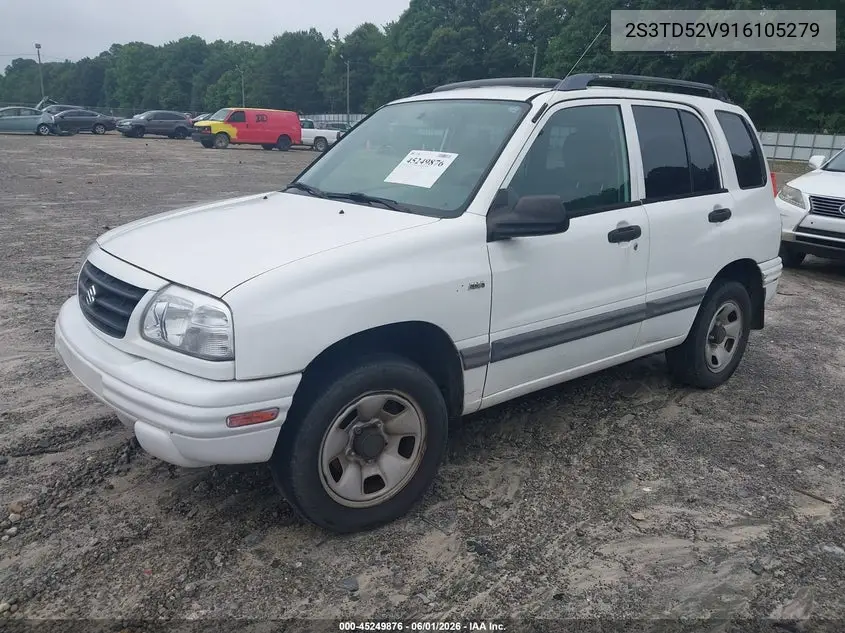 2001 Suzuki Vitara Jlx/Jx VIN: 2S3TD52V916105279 Lot: 45249876