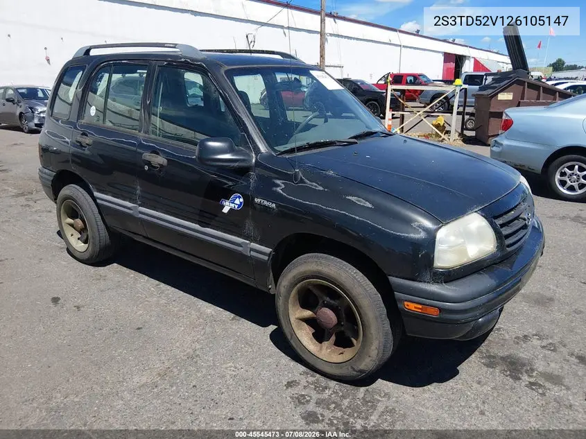 2002 Suzuki Vitara Jlx VIN: 2S3TD52V126105147 Lot: 45545473