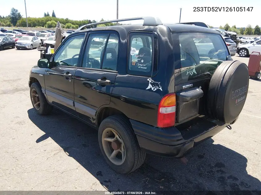 2002 Suzuki Vitara Jlx VIN: 2S3TD52V126105147 Lot: 45545473